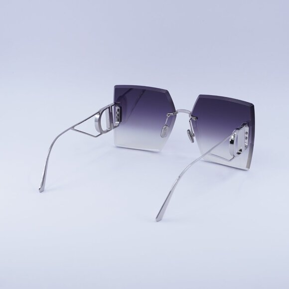 Dior 30MONTAIGNE S7U F0A6 Sunglasses Silver Square Frame, Grey Lenses main image 6